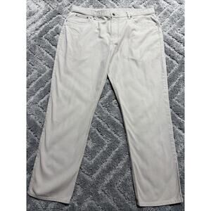 Genteal Comfort Flex 5-Pocket Mens Biege Denim Jeans 40x30 Measure 38x29